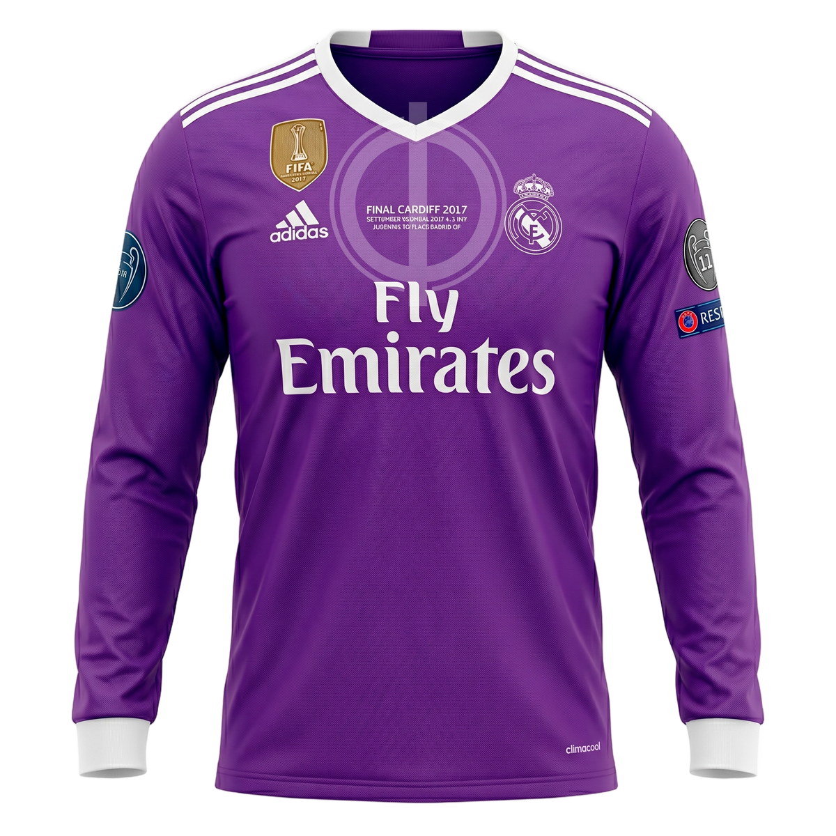 Jersey Adidas Manga Larga Real Madrid Visitante 16/17