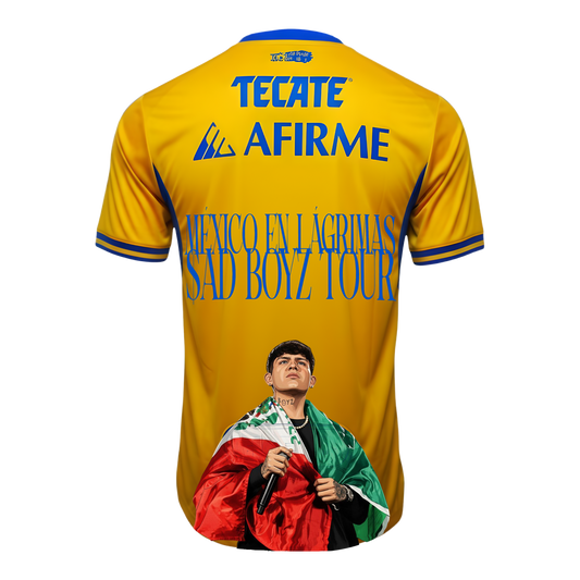 Jersey Local Tigres UANL 25/26 x Junior H México en Lagrimas Sad Boyz Tour
