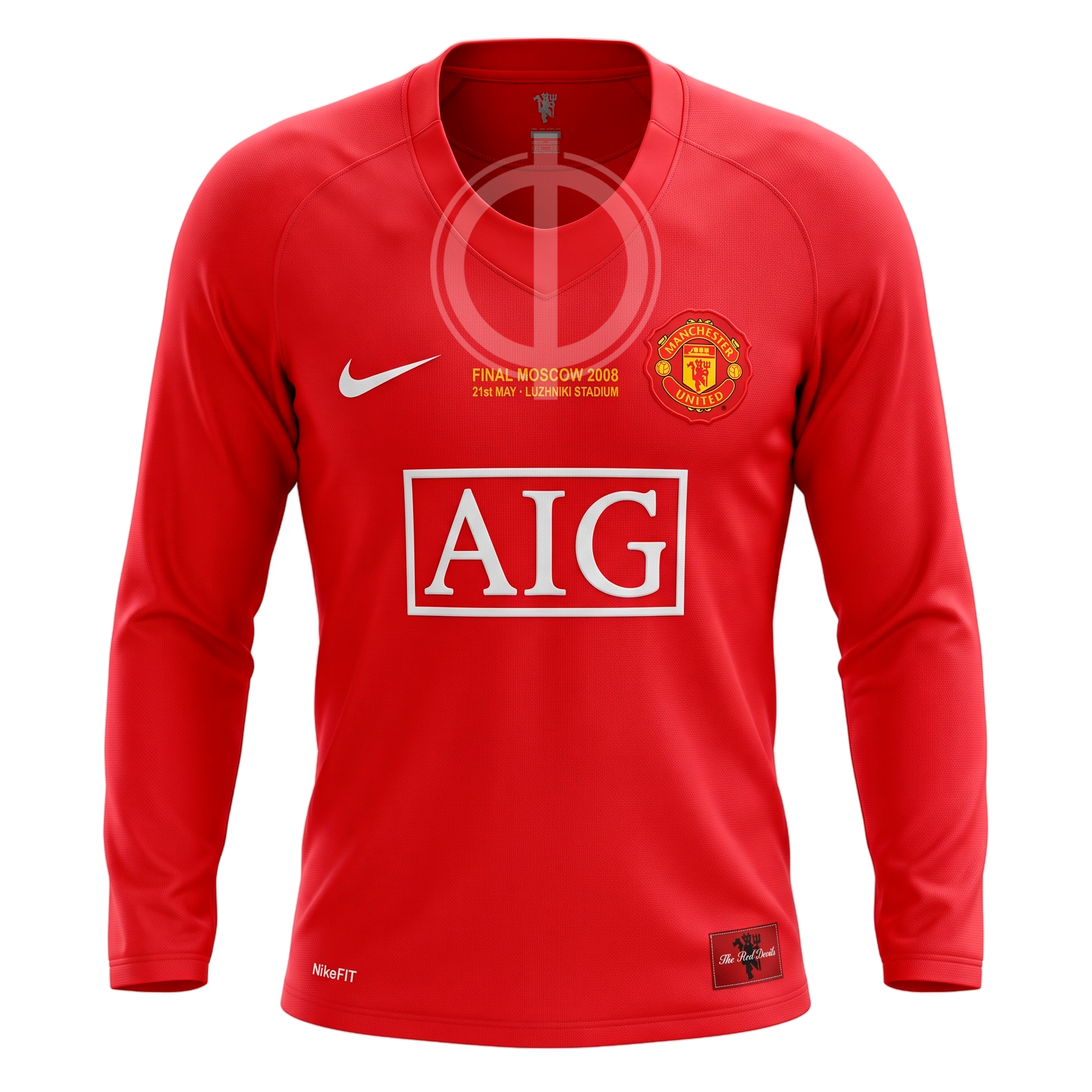 Jersey Nike Manchester United Manga Larga Local 07/08